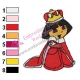 Dora The Explorer Princess Embroidery Design 01